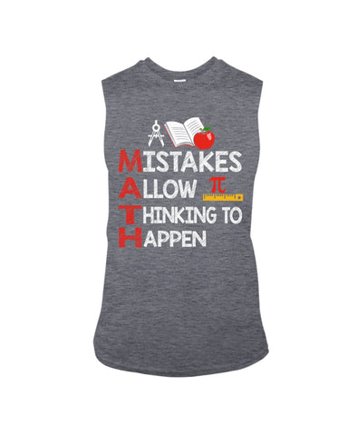 Math Teacher - Mistake Allow Thinking To Happen Classic T-Shirt - Guys Tee - Unisex Long Sleeve