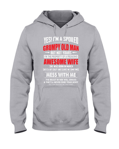 Grumpy Old Man And His Awesome March Wife Limited Classic T-Shirt - Hoodie - Unisex Long Sleeve