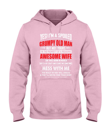 Grumpy Old Man And His Awesome March Wife Limited Classic T-Shirt - Hoodie - Unisex Long Sleeve