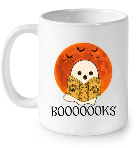 Boo Loves Booooooks T-Shirt - Baby Onesie - Mug