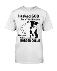 A True Friend Border Collie Limited Classic T-Shirt - Guys Tee - Unisex Long Sleeve