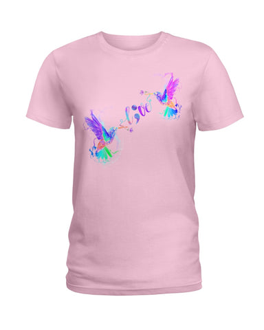 Coloful Couple Of Birds Fall In Love Limited Classic T- Shirt - Hoodie - Ladies Tee