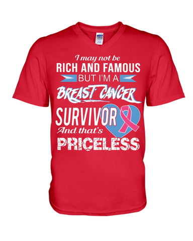 I'm A Breast Cancer Survivor And That's Priceless Limited Classic T- Shirt - Hoodie - Guys V-Neck