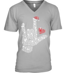 Sign Language Bright T-Shirt - Guys V-Neck - Unisex Tank Top