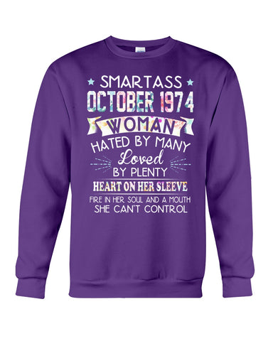 Smartass October 1974 Classic T-Shirt - Sweatshirt - Unisex Tank Top