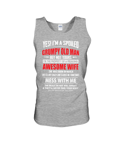 Grumpy Old Man And His Awesome March Wife Limited Classic T-Shirt - Sweatshirt - Unisex Tank Top