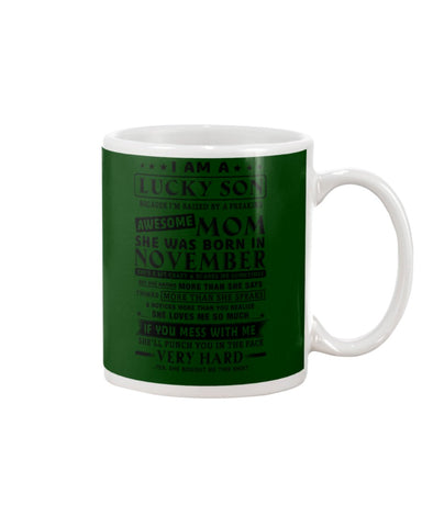 Lucky Son Of A November Awesome Mom Limited Classic T- Shirt - Mug