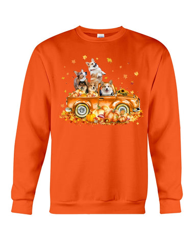 Dogs Reunion On Pumpkin Car T-Shirt - Sweatshirt - Unisex Tank Top