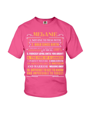 Melanie Characteristic Limited Classic T-Shirt - Ladies Flowy Tank - Youth Tee