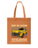 Image of Get In Loser We're Saving Halloweentown Tote Bag - Guys Tee - Basketweave Tote Bag