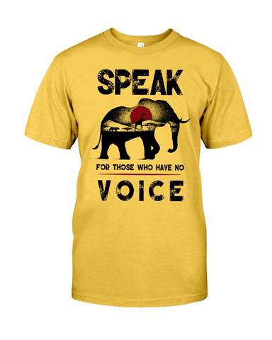 Elephant Speakfor Those Who Have No Voice T-Shirt - Guys Tee - Basketweave Tote Bag