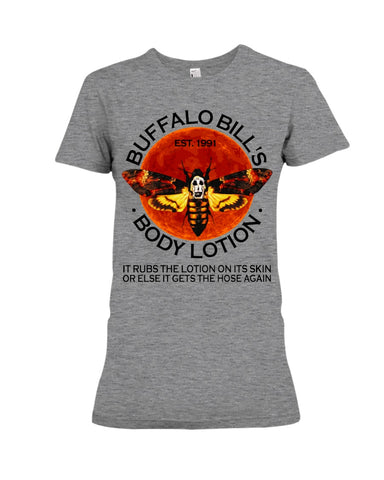 Buffalo Bill's Body Lotion Limited Classic T- Shirt - Youth Tee - Ladies Tee