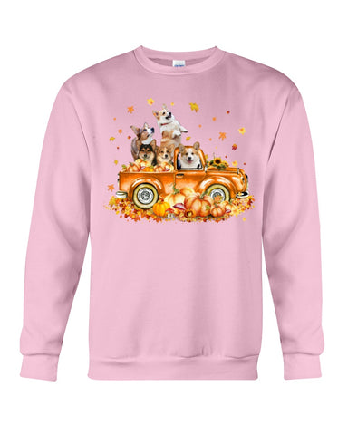 Dogs Reunion On Pumpkin Car T-Shirt - Sweatshirt - Unisex Tank Top