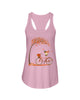 Image of Lovely Pug In Fall T-Shirt - Sweatshirt - Ladies Flowy Tank