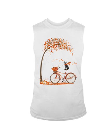 Boston Terrier Dog In Fall Limited Classic T-Shirt - Guys Tee - Unisex Long Sleeve