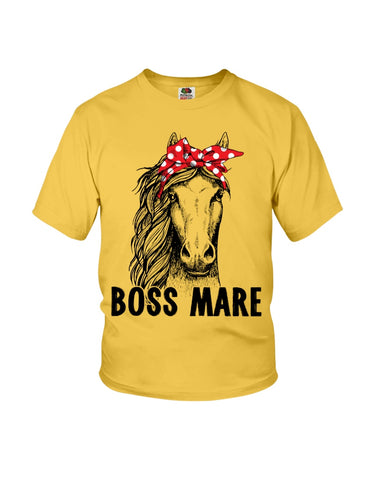 Boss Mare Horse Limited Classic T- Shirt - Youth Tee - Ladies Tee