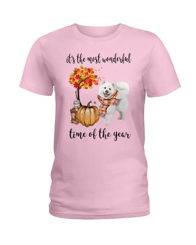 Samoyed - The Most Wonderful Time T-Shirt - Hoodie - Ladies Tee