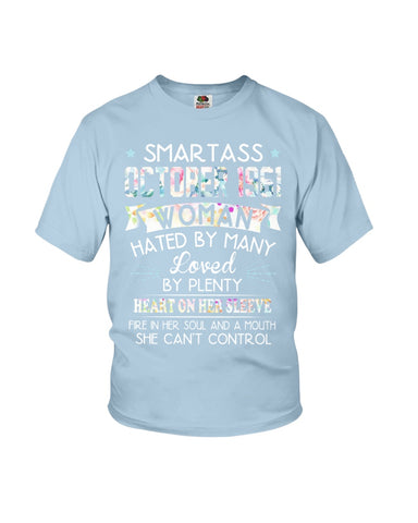 Smartass October 1961 Classic T-Shirt - Ladies Flowy Tank - Youth Tee