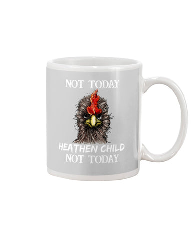 Heathen Child Not Today T-Shirt - Guys V-Neck - Mug