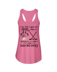 A Big Fan Of Dogs And Hockey Girl Limited Classic T-Shirt - Ladies Flowy Tank - Youth Tee