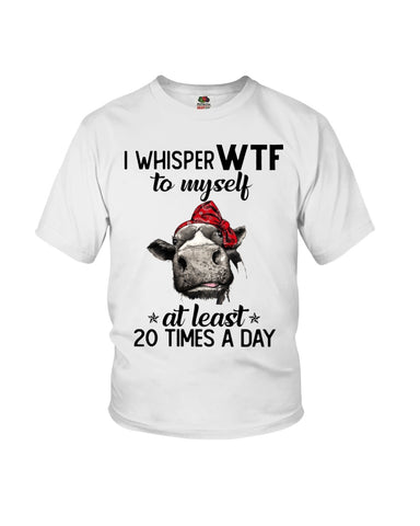 Whisper Wtf Cow Limited Classic T-Shirt - Ladies Flowy Tank - Youth Tee