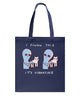 Image of I Found This Is Virbating Cat Tote Bag - Guys Tee - Basketweave Tote Bag