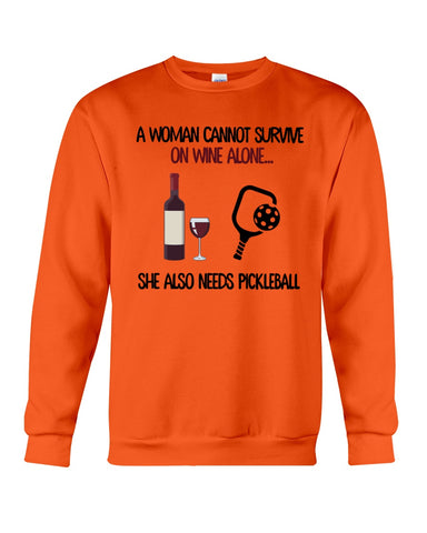 A Woman Need Wine And Pickball Limited Classic T- Shirt - Sweatshirt - Unisex Tank Top