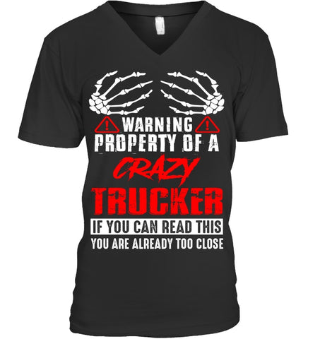 Crazy Trucker Limited Classic T- Shirt - Hoodie - Guys V-Neck