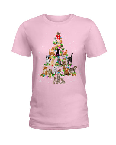 Unique Cat Christmas Tree Limited Classic T-Shirt - Ladies Tee - Guys V-Neck