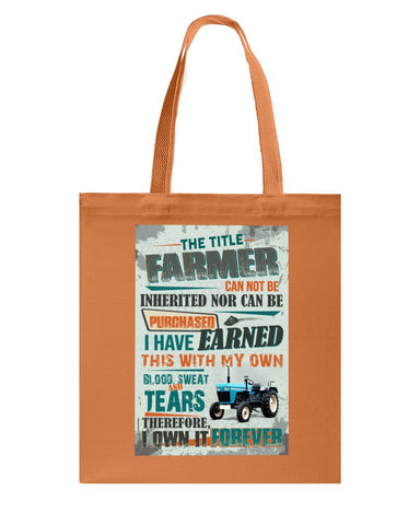 Farmer Can Not Be Inherited Nor Can Be Purchase Limited Classic T- Shirt - Guys V-Neck - Basketweave Tote Bag