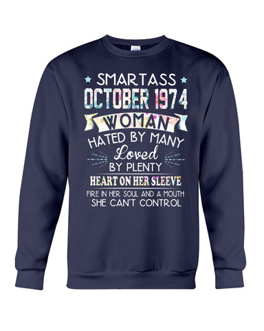 Smartass October 1974 Classic T-Shirt - Sweatshirt - Unisex Tank Top