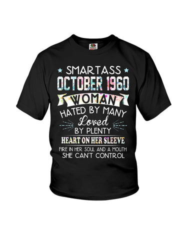 Smartass October 1960 Tote Bag - Ladies Flowy Tank - Youth Tee