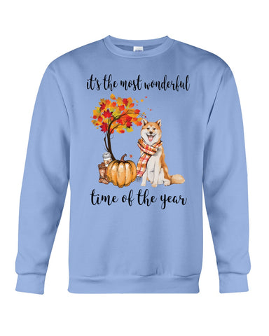 Akita The Most Wonderful Time Of Year T-Shirt - Guys Tee - Sweatshirt