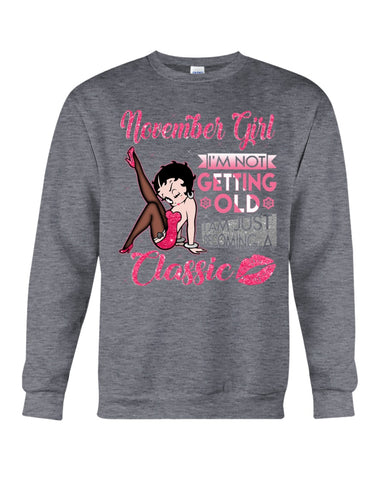 Classic November Girl T-Shirt - Guys Tee - Sweatshirt