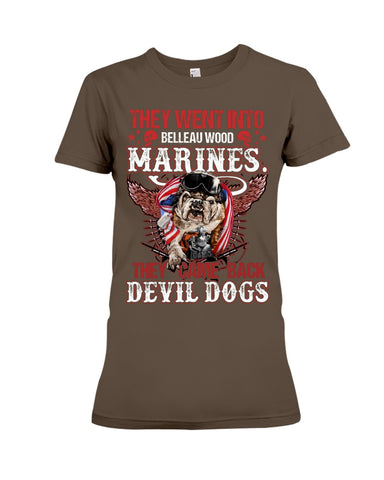 Belleauwood Marines - Devil Dogs T-Shirt - Ladies Tee - Hoodie