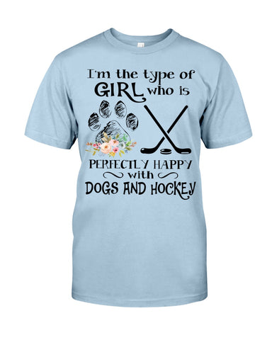 A Big Fan Of Dogs And Hockey Girl Limited Classic T-Shirt - Guys Tee - Unisex Long Sleeve