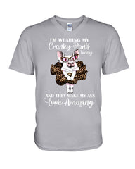 Cranky Pants Make My Ass Look Amazing Today T-Shirt - Guys V-Neck - Basketweave Tote Bag