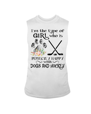 A Big Fan Of Dogs And Hockey Girl Limited Classic T-Shirt - Guys Tee - Unisex Long Sleeve