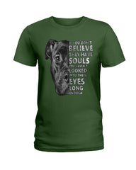 Look Into Pitbull's Eye T-Shirt - Ladies Tee - Guys V-Neck