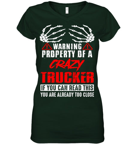 Crazy Trucker Limited Classic T- Shirt - Sweatshirt - Ladies V-Neck