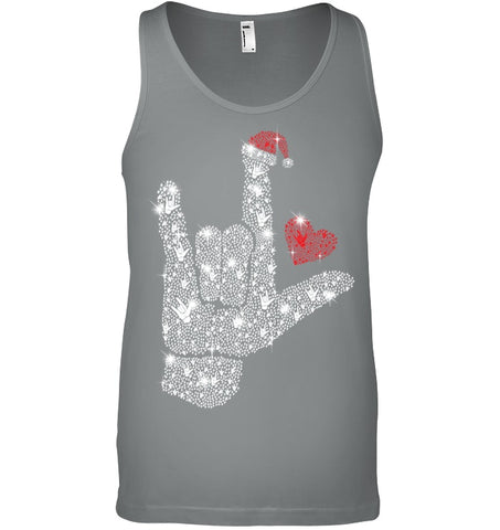 Sign Language Bright T-Shirt - Guys V-Neck - Unisex Tank Top