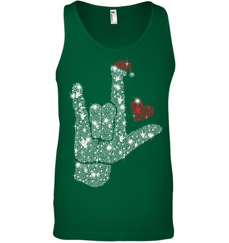 Sign Language Bright T-Shirt - Guys V-Neck - Unisex Tank Top