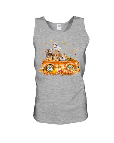 Dogs Reunion On Pumpkin Car T-Shirt - Sweatshirt - Unisex Tank Top