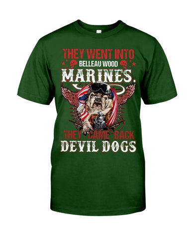 Belleauwood Marines - Devil Dogs T-Shirt - Guys Tee - Unisex Long Sleeve