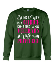 Being A Veterans Wife Is A Privilege Limited Classic T- Shirt - Sweatshirt - Unisex Tank Top