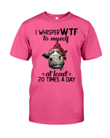 Whisper Wtf Cow Limited Classic T-Shirt - Guys Tee - Unisex Long Sleeve