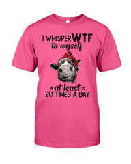 Whisper Wtf Cow Limited Classic T-Shirt - Guys Tee - Unisex Long Sleeve