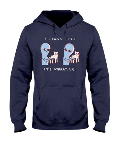 I Found This Is Virbating Cat Tote Bag - Youth Tee - Hoodie