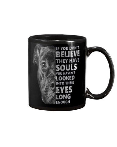 Look Into Pitbull's Eye T-Shirt - Unisex Long Sleeve - Mug