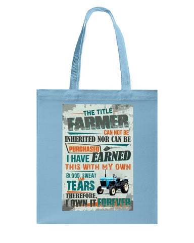 Farmer Can Not Be Inherited Nor Can Be Purchase Limited Classic T- Shirt - Guys V-Neck - Basketweave Tote Bag